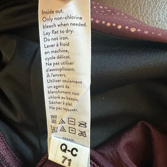 Spanx | NWT Size S Sara Blakely Leggings Metallic Mist 1wine Rose Gold - Picture 11 of 16